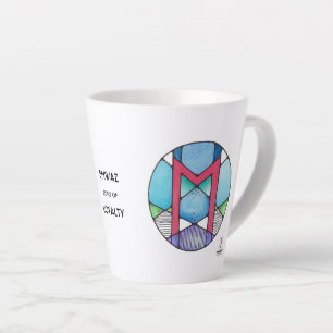 Jugendstil Ehwaz Rune Latte Tasse – Treue!