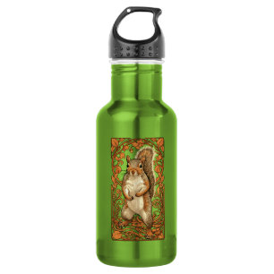 Jugendstil Eichhörnchen - lustiger Eichhörnchenlie Edelstahlflasche