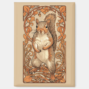 Jugendstil Eichhörnchen - lustiger Eichhörnchenlie Magnet