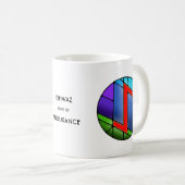 Jugendstil Eihwaz Rune Tasse – AUSDAUER! (VorderseiteRechts)