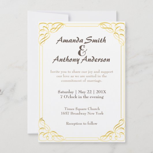 Jugendstil Einladung (Rückseite)