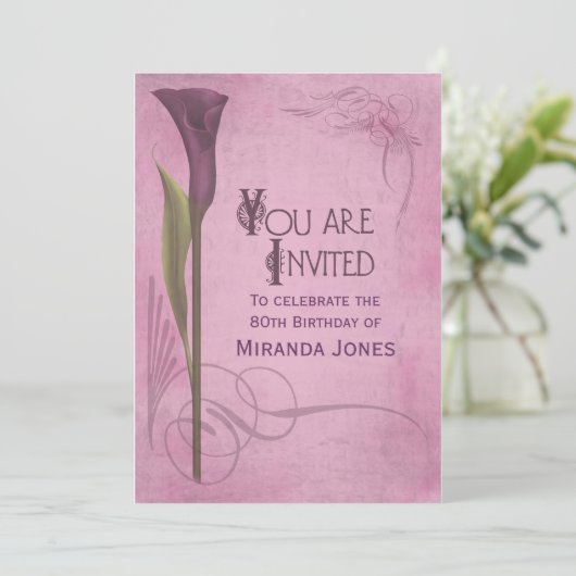 Jugendstil Einladung (Stehend Vorderseite)