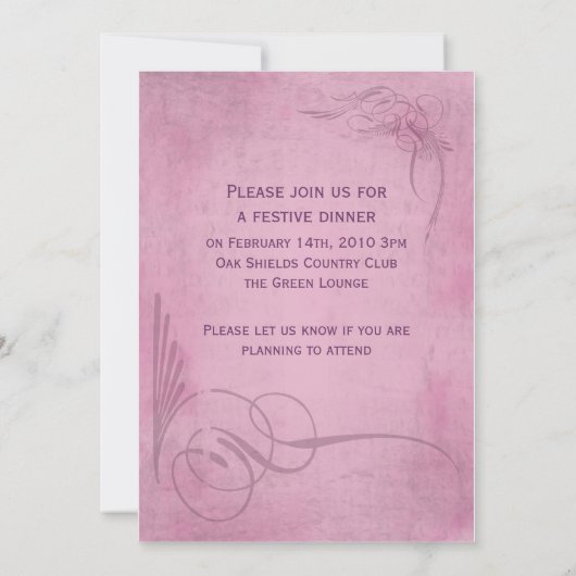 Jugendstil Einladung (Rückseite)