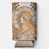 Jugendstil-Elegance - Alphonse Mucha's Zodiaque Selters Dosenkühler (Rückseite)