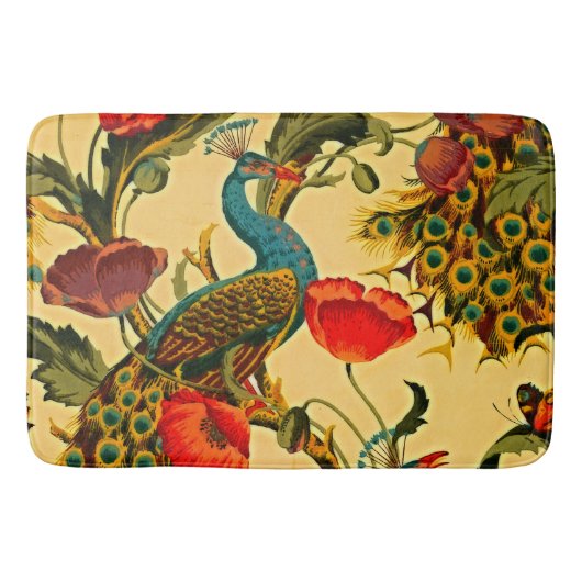 Jugendstil-Elegance: Sidewall, The Peacock, 1896 Badematte (Vorderseite)
