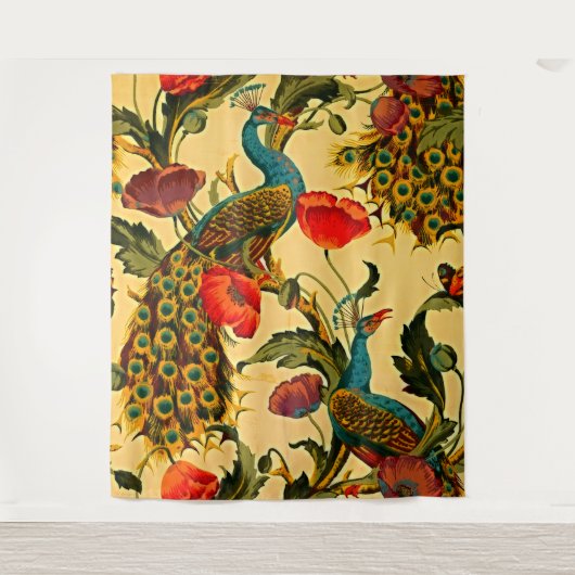 Jugendstil-Elegance: Sidewall, The Peacock, 1896 Wandteppich (Vorderseite)