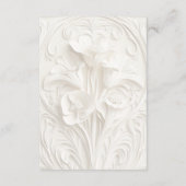 Jugendstil Elegante Blumendetails Begleitkarte (Rückseite)