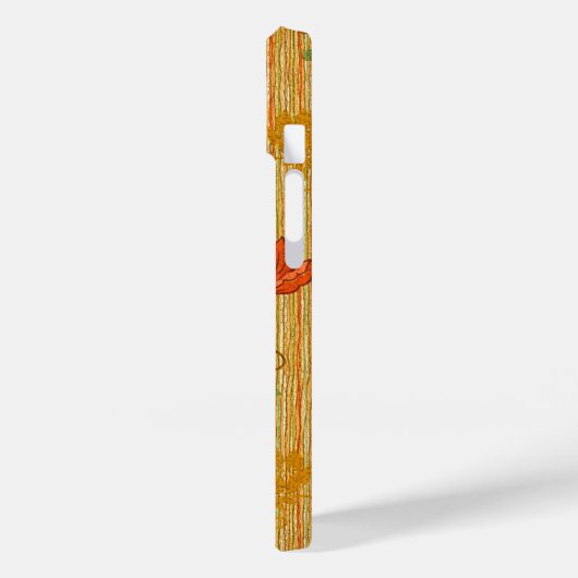 Jugendstil elegante Blumenmohngoldgrün rot Case-Mate iPhone Hülle (Rückseite / Links)