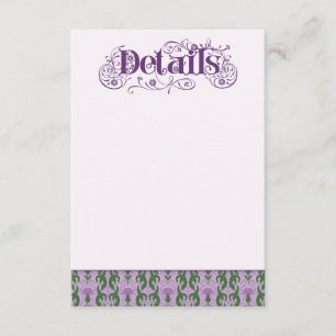 Jugendstil Elegante Distel Flieder Umschlagkarte Begleitkarte