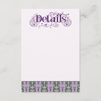 Jugendstil Elegante Distel Flieder Umschlagkarte Begleitkarte