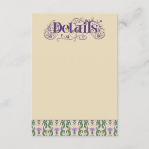 Jugendstil Elegante Distel Vintage Gelb Begleitkarte