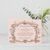 Jugendstil Elegante Hochzeiten Details Rosa und Go Begleitkarte (Stehend Vorderseite)