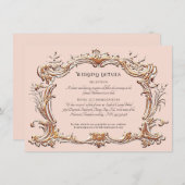 Jugendstil Elegante Hochzeiten Details Rosa und Go Begleitkarte (Vorne/Hinten)