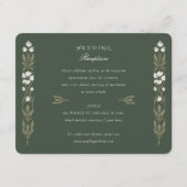 Jugendstil-Elegante Hochzeitsempfehlung Begleitkarte (Vorderseite)