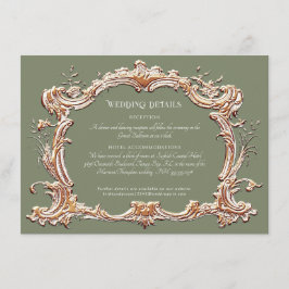 Jugendstil Elegantes Ambiente Details zur Hochzeit Begleitkarte