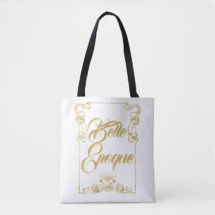 Jugendstil elegantes Gold und weiß Belle Epoque Tasche