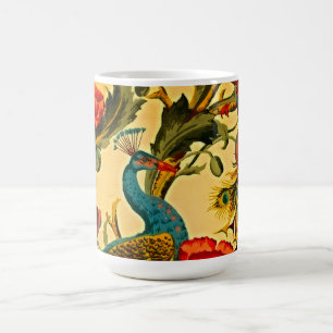 Jugendstil-Eleganz: Seitenwand, Der Pfau, 1896 Kaffeetasse