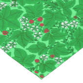 Jugendstil-Erdbeeren und Blätter, Limettengrün Kurzer Tischläufer (Ecke)
