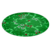 Jugendstil-Erdbeeren und Blätter, Limettengrün Schneidebrett (Ecke)