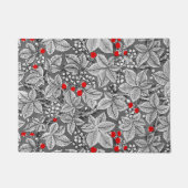 Jugendstil Erdbeeren und Blätter, Silbergrau Fußmatte (Vorderseite)