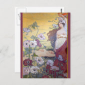 Jugendstil-Fantasie 1 Postkarte (Vorne/Hinten)