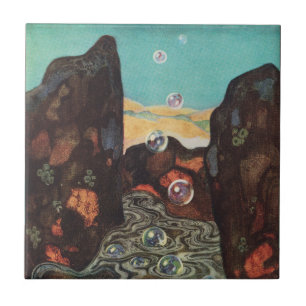Jugendstil-Fantasieblasen in Canyondekoration Fliese