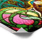 Jugendstil-Farbglas Poster (Ecke)