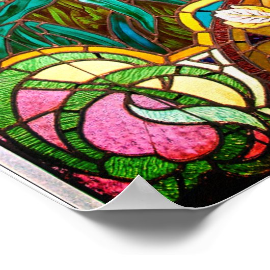 Jugendstil-Farbglas Poster (Ecke)