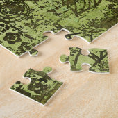 Jugendstil: Farbige Vintage-Verzierung. Puzzle (Seite)