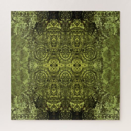 Jugendstil: Farbige Vintage-Verzierung. Puzzle (Vertikal)