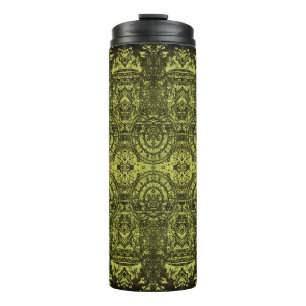 Jugendstil: Farbige Vintage-Verzierung. Thermosbecher
