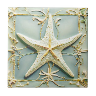 Jugendstil Faux Relief Seestern Strand Fliese