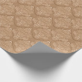 Jugendstil-Feder-Muster in Hellorange Geschenkpapier (Ecke)
