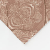 Jugendstil-Feder-Muster in Orange Fleecedecke (Ecke)