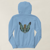 Jugendstil-Fee-Aufkleber Hoodie (Design Rückseite)