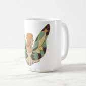 Jugendstil-Fee-Aufkleber  Kaffeetasse (VorderseiteRechts)