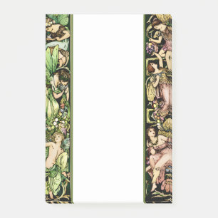 Jugendstil-Fee-Illustration Post-it Klebezettel