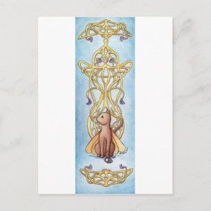 Jugendstil-Feenkater Postkarte