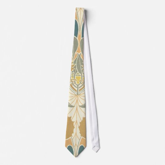 Jugendstil-Fettflora-Design Krawatte (Vorderseite)