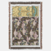 Jugendstil-Fledermäuse und Campanulas blühende Tex Decke (Vorderseite Vertikal)