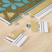 Jugendstil-Fledermäuse und Campanulas blühende Tex Puzzle (Seite)