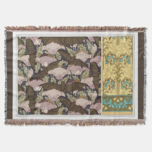 Jugendstil Fledermäuse und Glockenblumen textil Ku Decke