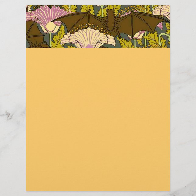 Jugendstil-Fleet und Blume Lettterhead (Vorderseite)