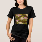 Jugendstil-Fleet und Blume Tri-Blend Shirt (Vorderseite)