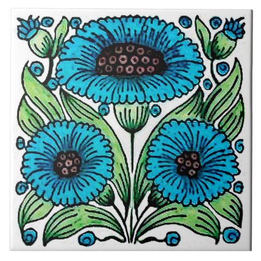 Jugendstil Fliese (Vorderseite)