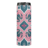 Jugendstil-Fliesen-Blumenmuster Thermosbecher (Rückseite)