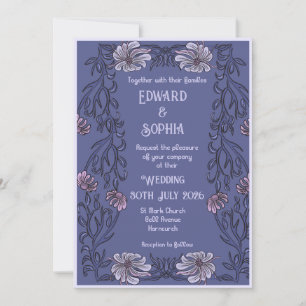 Jugendstil floral - Hochzeitseinladung Einladung