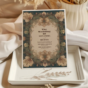 Jugendstil Florale Hochzeit Einladung