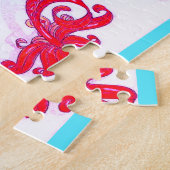 Jugendstil florale Vintage Blume Textil verneuil Puzzle (Seite)