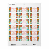 Jugendstil florale Vintage Blume viktorianisch Adressaufkleber (Vorne)